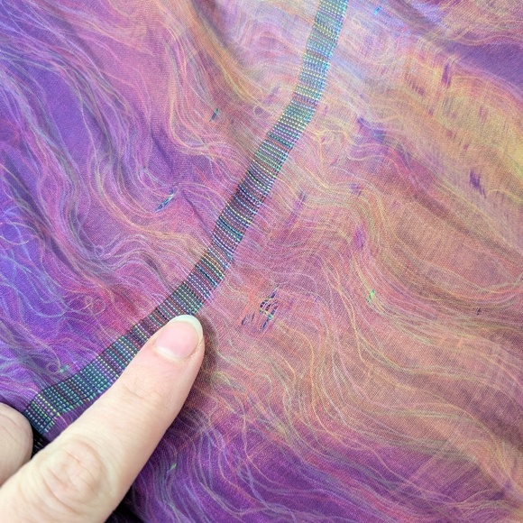 Tie Dyed Rectangular Scarf Mesh Transparent Natural Fibres Sheer - Picture 16 of 16